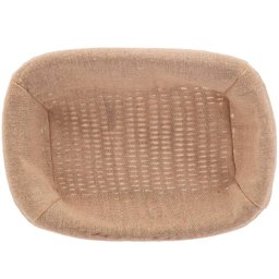 5 Cestos Porta Pão Plástico Rattan com Forro Lyor 24,5x17cm Folhados Bolo Retangular - 4