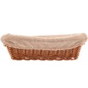 Ver imagem 3 de 5 Cestos Porta Pão Plástico Rattan com Forro Lyor 24,5x17cm Folhados Bolo Retangular