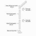 Ver imagem 4 de Poste Luminaria Jardim Ravi Max T8 240cm Preto St3168