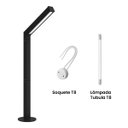 Ver mais imagens de Poste Luminaria Jardim Ravi Max T8 240cm Preto St3168