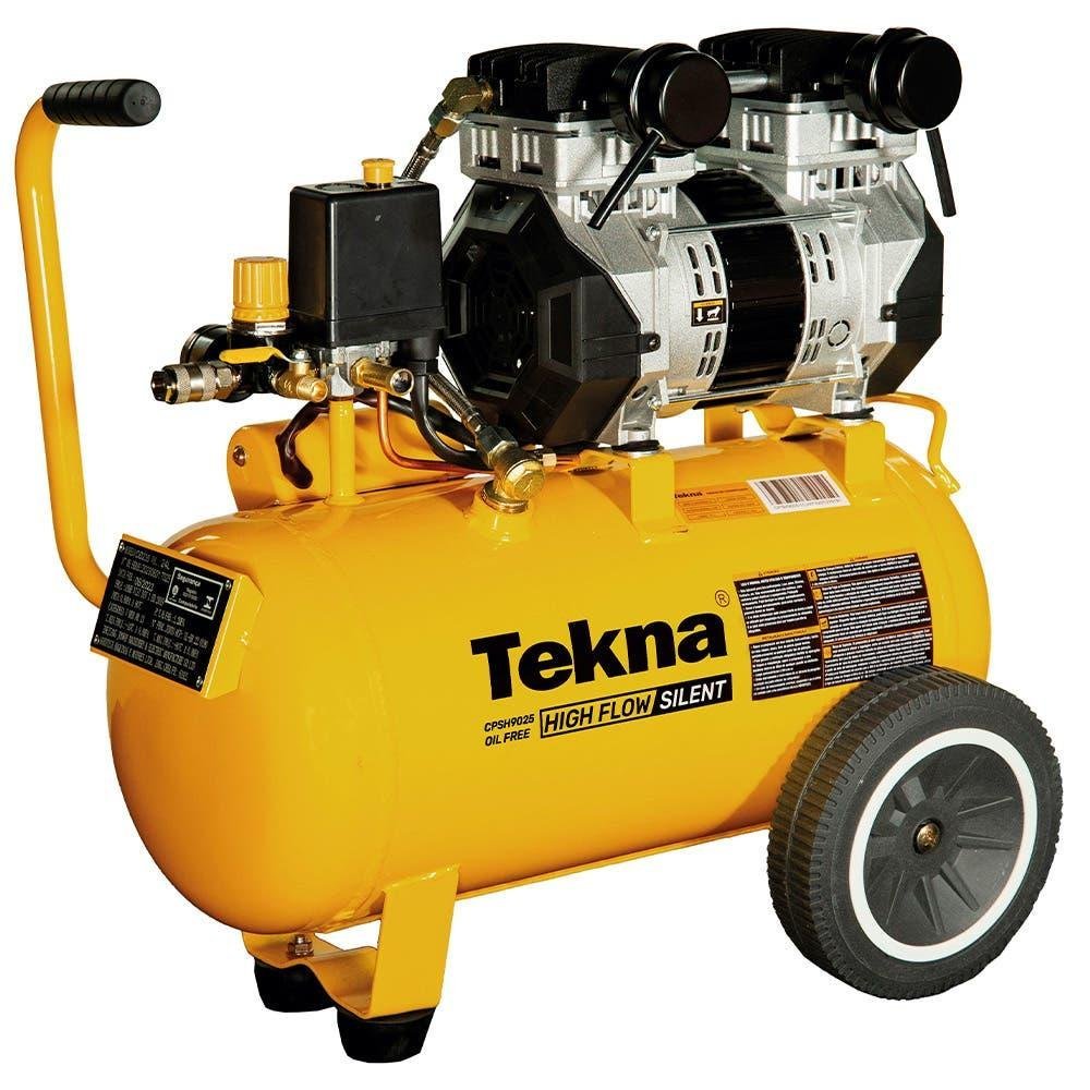 Compressor de Ar 2,5 HP 9,1 Pés Silencioso Isento de Óleo 1012301 TEKNA-110V - 2