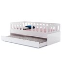 Ver imagem 2 de Cama Juvenil Lara Solteiro com Cama Auxiliar e 2 Colchões Branco