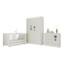 Ver imagem 2 de Quarto de Bebê Completo com Berço Americano 3 em 1 Sonho Multimóveis Mp4615 Branco/off White