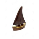 Ver imagem 2 de Peça Decorativa Barco em Madeira e Metal Dourado 25cm 15565-pl