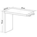 Ver imagem 4 de Mesa de Apoio Lateral 89cm Tamburato Corp A06 Branco - Mpozenato