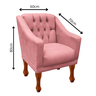Kit Namoradeira + 1 Poltrona Decorativa Grécia - Dritex:suede Rose - 5