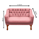 Ver imagem 6 de Kit Namoradeira + 1 Poltrona Decorativa Grécia - Dritex:suede Rose