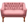 Kit Namoradeira + 1 Poltrona Decorativa Grécia - Dritex:suede Rose - 2