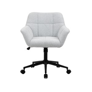 Cadeira Poltrona Giratória Pelegrin Pel-0202 Tecido Cinza Claro