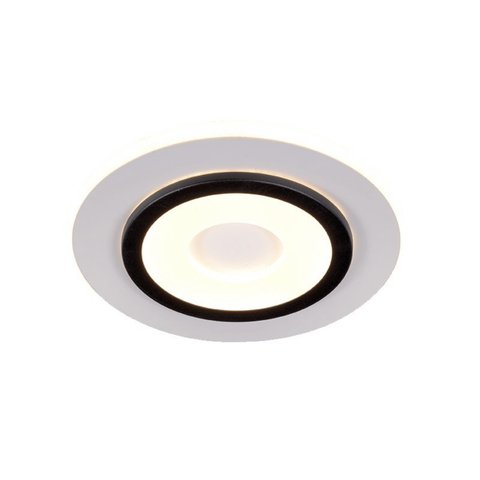 Lustre Plafon Led 27w Preto 24cm Sobrepor 3000k Bivolt Dcb03059