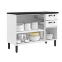 Ver imagem 2 de Balcão de Cozinha Itatiaia em Aço 3 Portas 2 Gavetas Branco New Premium
