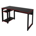 Ver imagem 2 de Mesa para Computador Gamer Streamer 2 Prateleiras Preto/vermelho - Fdecor