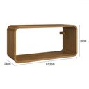 Ver imagem 3 de Nicho Organizador Duplo Curve Carvalho Xingu - Completa Móveis