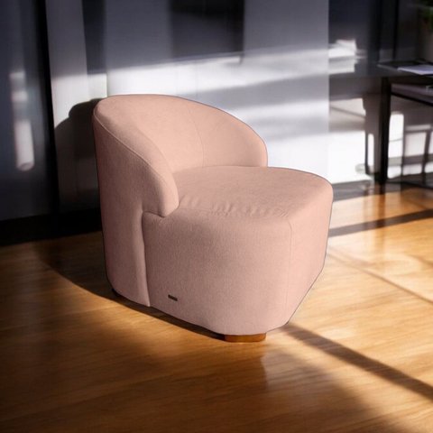 Poltrona Living Sala de Estar Eloa Tecido Bouclé