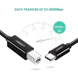 Ugreen Cabo Impressora Usb-c para Usb-b 2.0 2 Metros Preto - 3