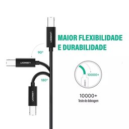 Ugreen Cabo Impressora Usb-c para Usb-b 2.0 2 Metros Preto - 5