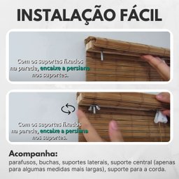 Persiana Pronta Rolo Bambu 160larg X 140alt - 8