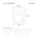 Ver imagem 5 de Assento Sanitário Tampa de Vaso Madeira Mdf Laqueado Carrara para Bacia Deca 6lpf - Bege Claro