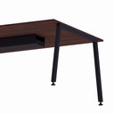 Ver imagem 3 de Mesa de Reunião Corporativa 6 Lugares 210cm Louro Preto com Caixa de Tomadas F5 Office