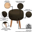Ver imagem 6 de Kit Recepção 2 Poltronas 1 Namoradeira com Puff Resistente para Sala de Espera Decor Tecido Veludo