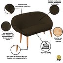Ver imagem 2 de Kit Recepção 2 Poltronas 1 Namoradeira com Puff Resistente para Sala de Espera Decor Tecido Veludo