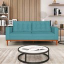 Ver imagem 7 de Sofá 2 Lugares Dubai Suede Azul Turquesa