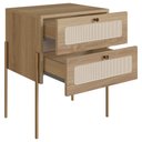 Ver imagem 5 de Mesa de Cabeceira com 2 Gavetas Pé Metal Arlo A10 Hanover/dourado - Mpozenato
