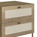 Ver imagem 6 de Mesa de Cabeceira com 2 Gavetas Pé Metal Arlo A10 Hanover/dourado - Mpozenato
