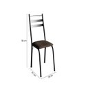 Ver imagem 3 de Kit 2 Cadeiras para Sala de Jantar Milla Preto/Imbuia