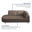 Ver imagem 5 de Sofá Living Orgânico 2 Lugares 165cm Base de Ferro Braço Direito Norten