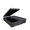 Ver imagem 3 de Base Box Baú Casal Luxo Blindado Bipartido NK Camas Suede Cinza 49x138x188