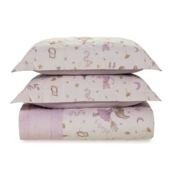 Colcha Cobre Leito Infantil Casal 100% Algodão Karsten:fantasia Lilás - 1