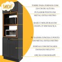 Ver imagem 7 de Cozinha Completa Bariloche 12 Portas 2 Gavetas com Vidro 100% MDF 6225.126 Chumbo - Indekes