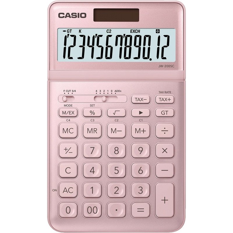 Calculadora Casio JW-200SC-PK (12 Digitos) - Rosa - 1