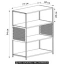 Ver imagem 3 de Estante Multiuso Industrial 77cm com Prateleiras Alure Preto Z54 - Mpozenato