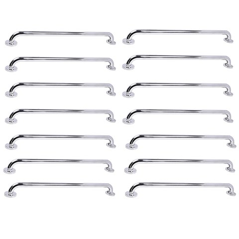 Barra de Apoio 70cm Inox Kit 14 Unidades Casa Banheiro Box Idoso Cadeirante Gestante Criança Acessib