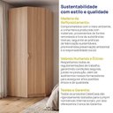 Ver imagem 6 de Guarda Roupa Modulado de Canto Obliquo 1 Porta Hera CabeCasa MadeiraOriginals Marrom Louro