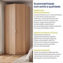 Ver imagem 6 de Guarda Roupa Planejado de Canto Obliquo 1 Porta Hera CabeCasa MadeiraOriginals Marrom Louro