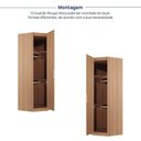 Ver imagem 4 de Guarda Roupa Planejado de Canto Obliquo 1 Porta Hera CabeCasa MadeiraOriginals Marrom Louro