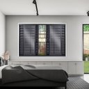 Ver imagem 2 de Janela Veneziana 6 Folhas Central com Grade Vidro Liso 100x150 Ecosul Esquadrisul Branco