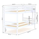 Ver imagem 3 de Beliche Infantil Dreams com Grade de Proteção Madeira Maciça Branco Megamobilia