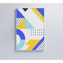 Ver imagem 1 de Quadro Geométrico Colorido 5 40x60 Cm Tecido Canvas