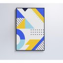 Ver imagem 2 de Quadro Geométrico Colorido 5 40x60 Cm Tecido Canvas