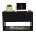 Ver imagem 4 de Mesa de Cabeceira 40cm Preto 100% MDF Gaveta em Cima Enviamos Montado