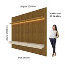 Ver imagem 4 de Painel para TV até 90 Polegadas com LED, 3 Gavetas e Prateleira 100% MDF 224x250x34cm