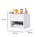 Ver imagem 4 de Mesa De Cabeceira Suspensa Mudo Box Quarto Cama Lalá Branco