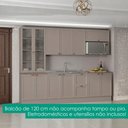 Ver mais imagens de Cozinha Armário 6 Peças Cristaleira Balcão para Pia 270 cm Unna Gris Poliman