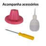 Máquina Costura 150w Rosa com Kit Costura Completo 220v Importway - 8