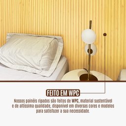 Painel Ripado Wpc Interno Low Cor: Carvalho 1,45m X 15cm (0,21m²) Woopo - 7
