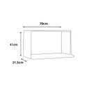 Ver imagem 2 de Nicho Aéreo p/ Microondas 70cm Armário MDF Cozinha Modulada Cor:Mint